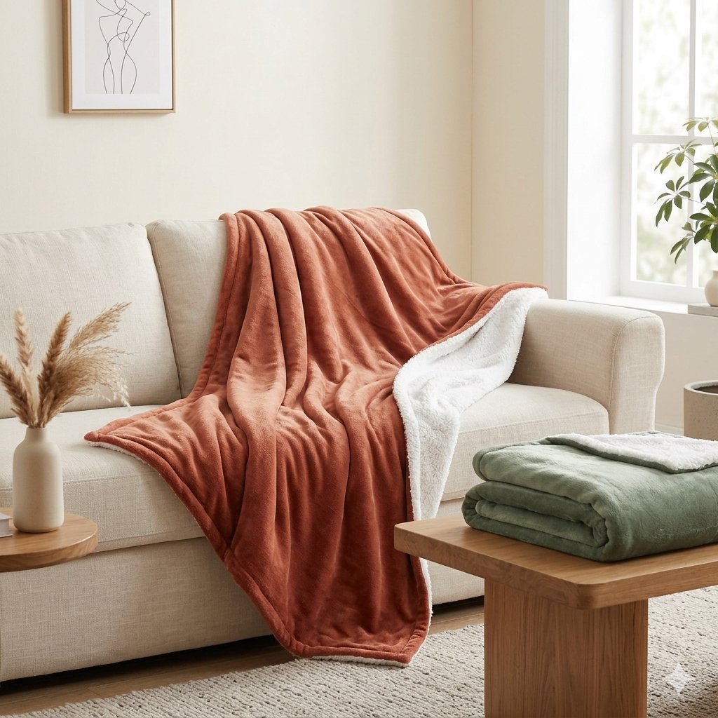 Thickened Flannel Lamb Wool Blanket